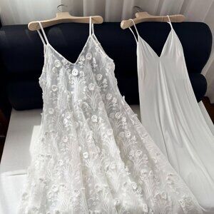 Agua by Agua Bendita Embroidered Organza Dress